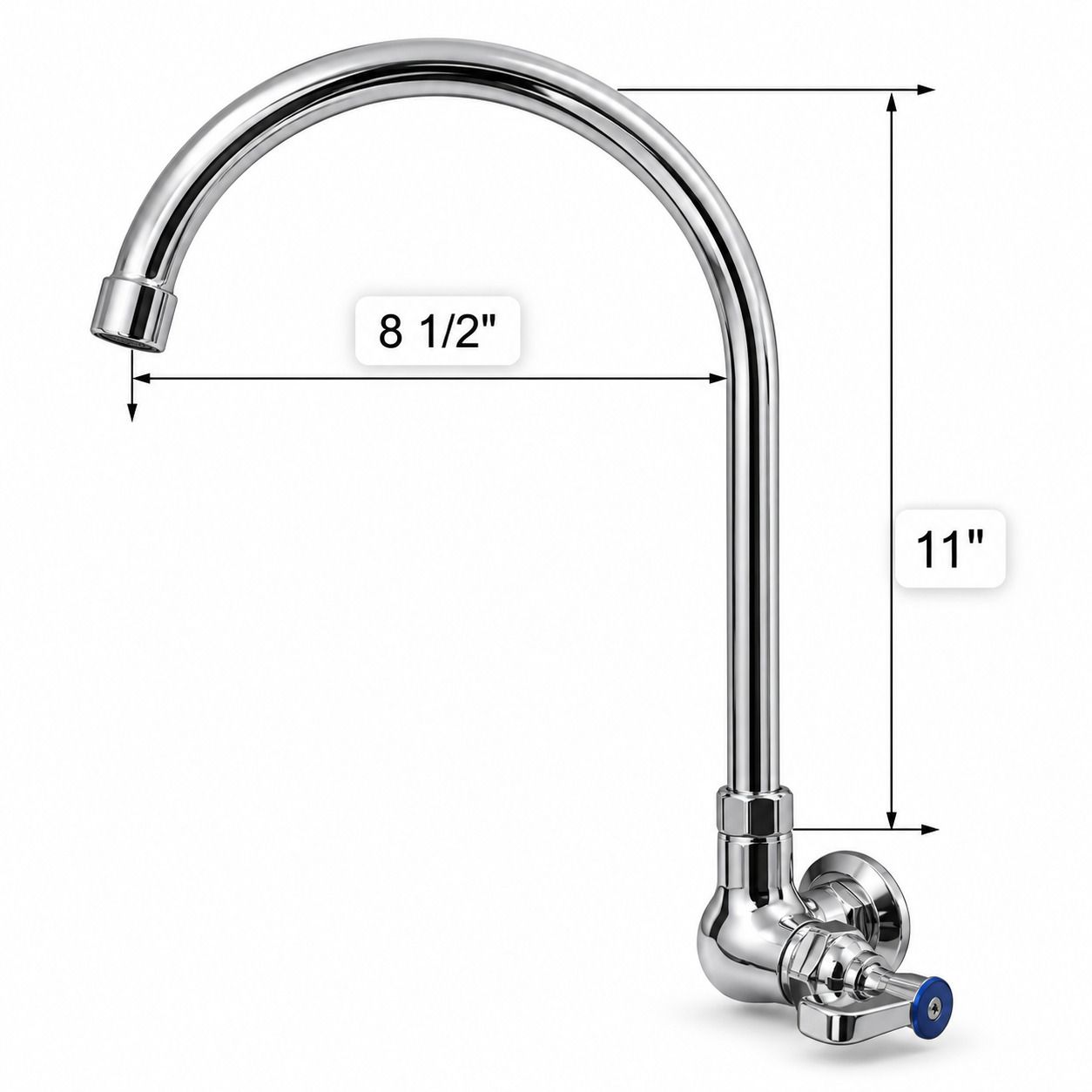 Grifo para Llenado de Wok con Cuello de Ganso 8.5" de Ancho