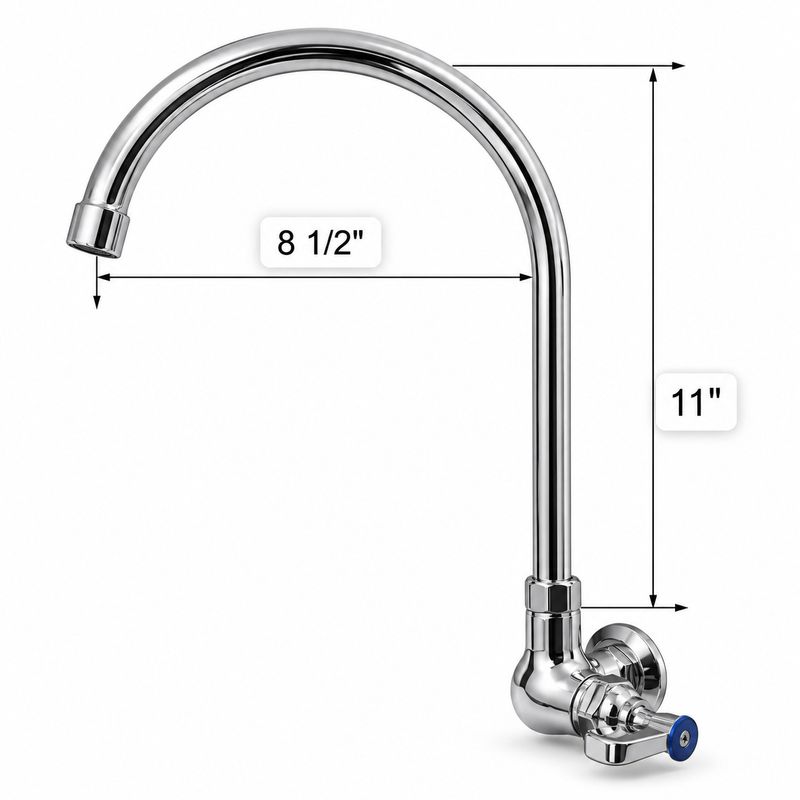 Grifo para Llenado de Wok con Cuello de Ganso 8.5" de Ancho