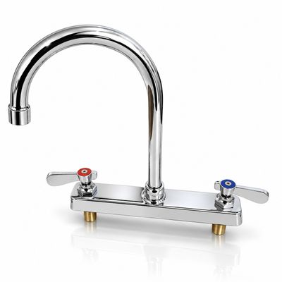 Llave Mezcladora a Piso con Cuello de ganso de 8" x 11"