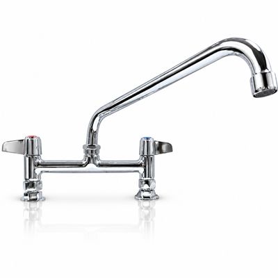 Mezcladora Uso Rudo Para montar en Cubierta Con Grifo Recto 12"