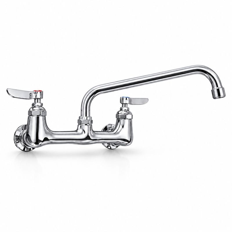 Mezcladora Uso Industrial Para montar en Respaldo con Grifo de 12"