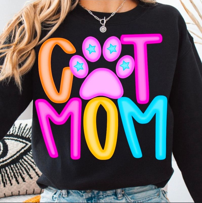 Cat mom (colorful)