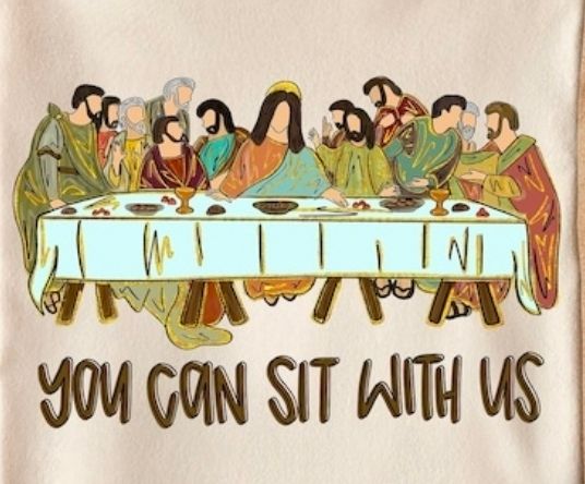 You can sit with us
