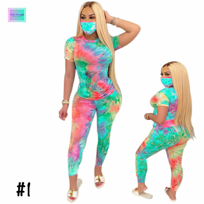 Tie-Dye Two Piece Clothes Casual Sportswear