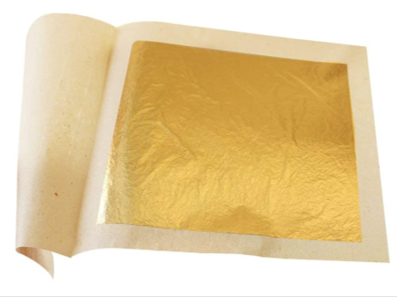 24K Gold Leaf 12 Sheets  1.5&quot;