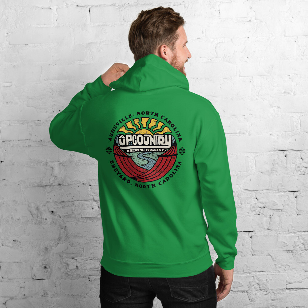 Full Color Upcountry Brewing Logo on Various Color Hoodies