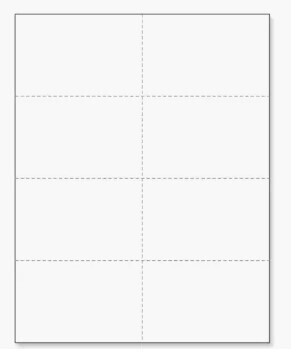 Paper Business Cards/ Gift Cards  Sets of 100