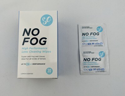 No Fog Anti Fog Lens Wipes | Box of 30 | Lemon Scented
