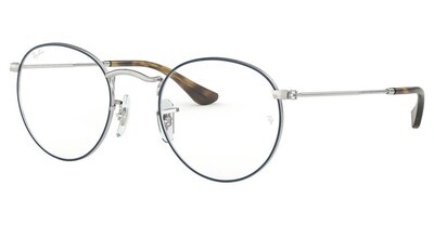 Ray Ban RX3447V Round Metal Blue/Silver Glasses Ray Ban RX3447V Round Metal Blue/Silver Glasses
