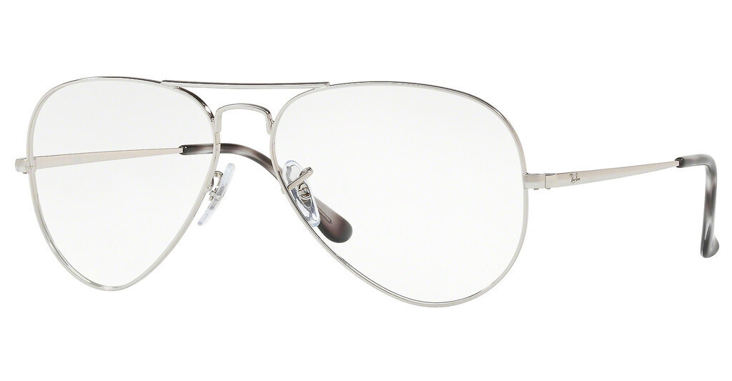Ray Ban RX6489 Aviator Silver Glasses