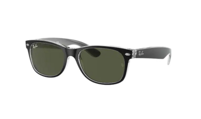 Ray Ban Wayfarer Sunglasses Black on transparent 6052