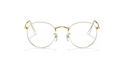 Ray Ban RX3447V Round Metal White/Gold Glasses