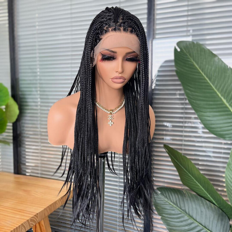 Black Knotless braided wig 