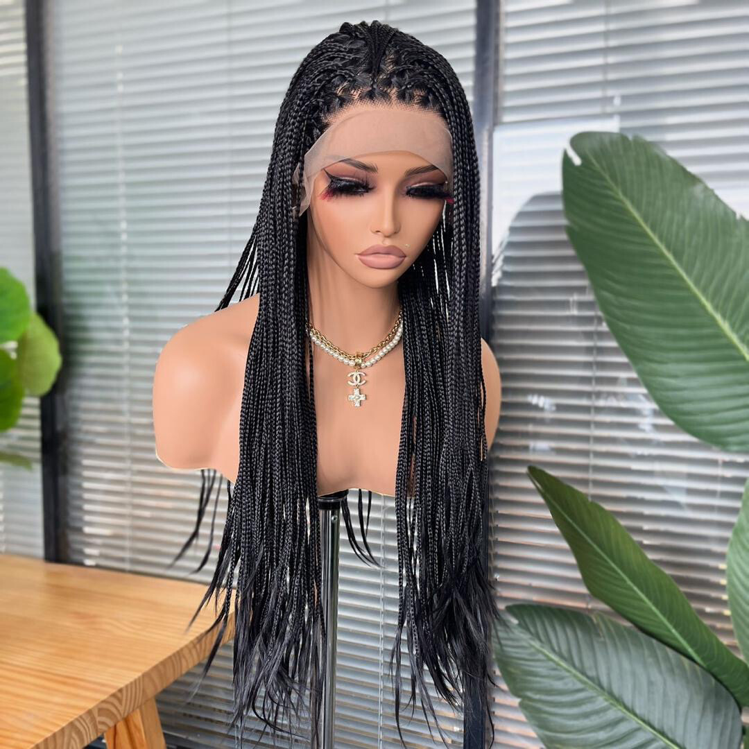 Black Knotless braided wig 