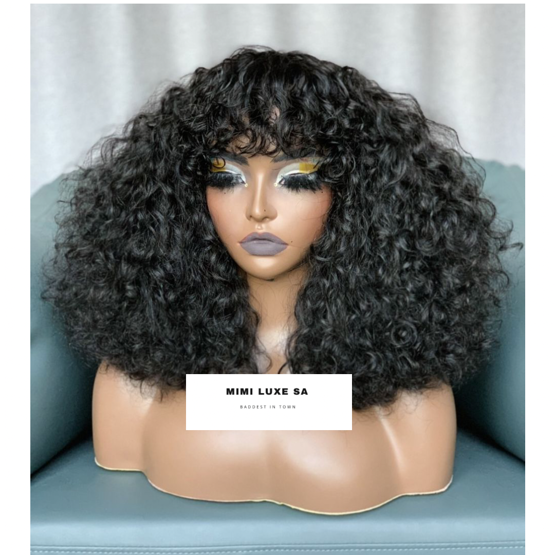 14 Inch  Curly Fringe Wig