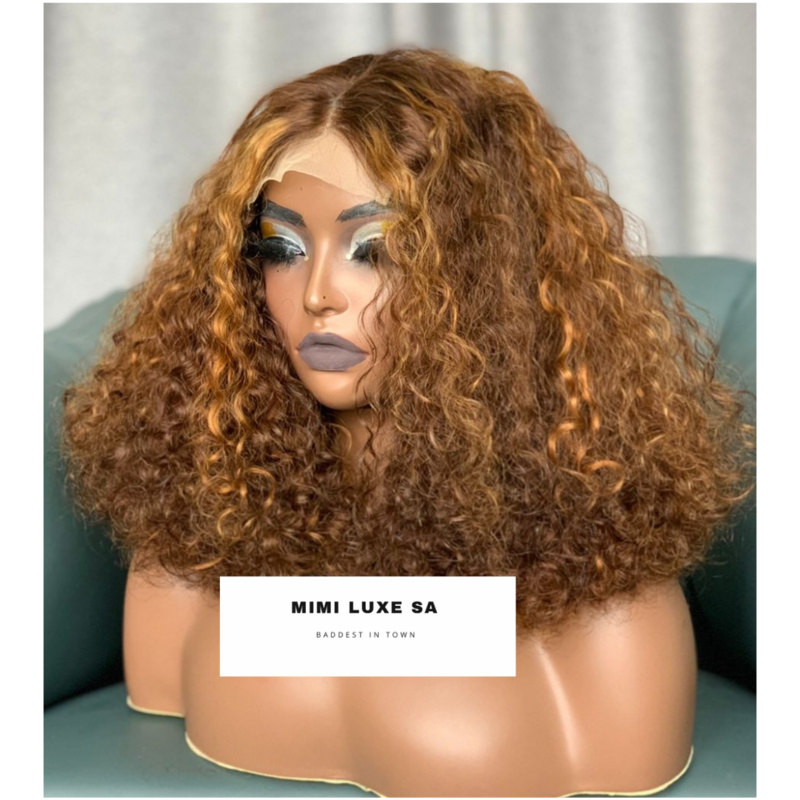 14 Inch  Brown curly wig