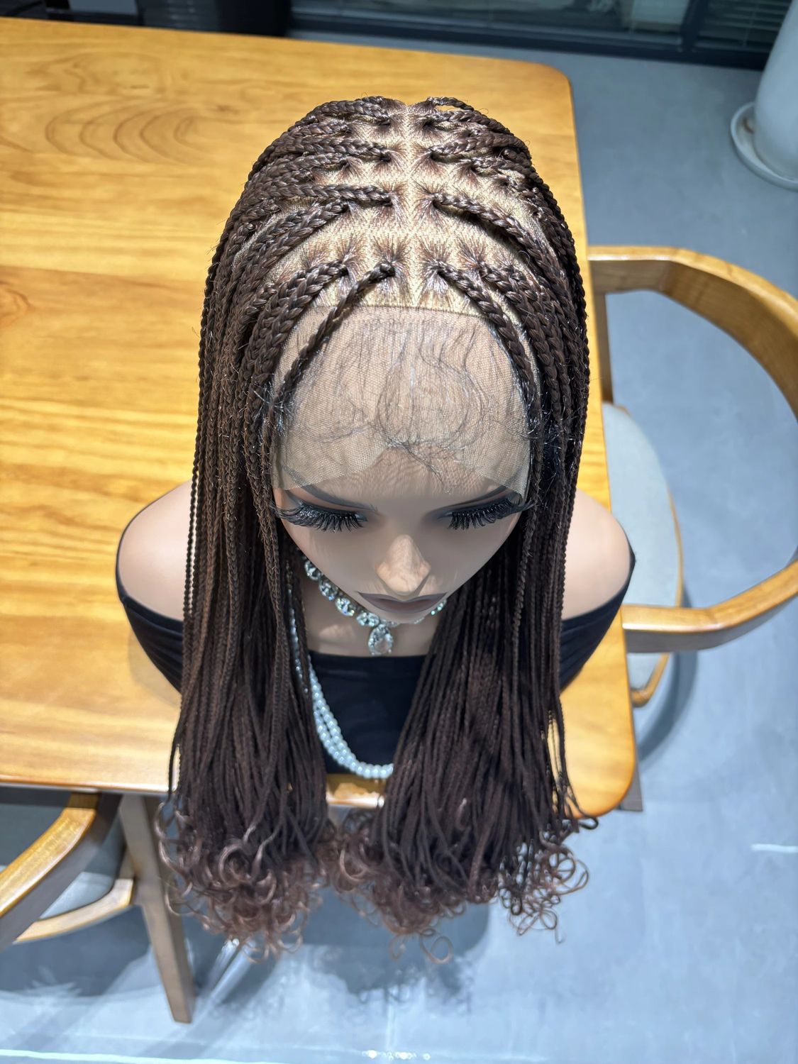 Knotless Brown Braided Wig (36 INCH) 