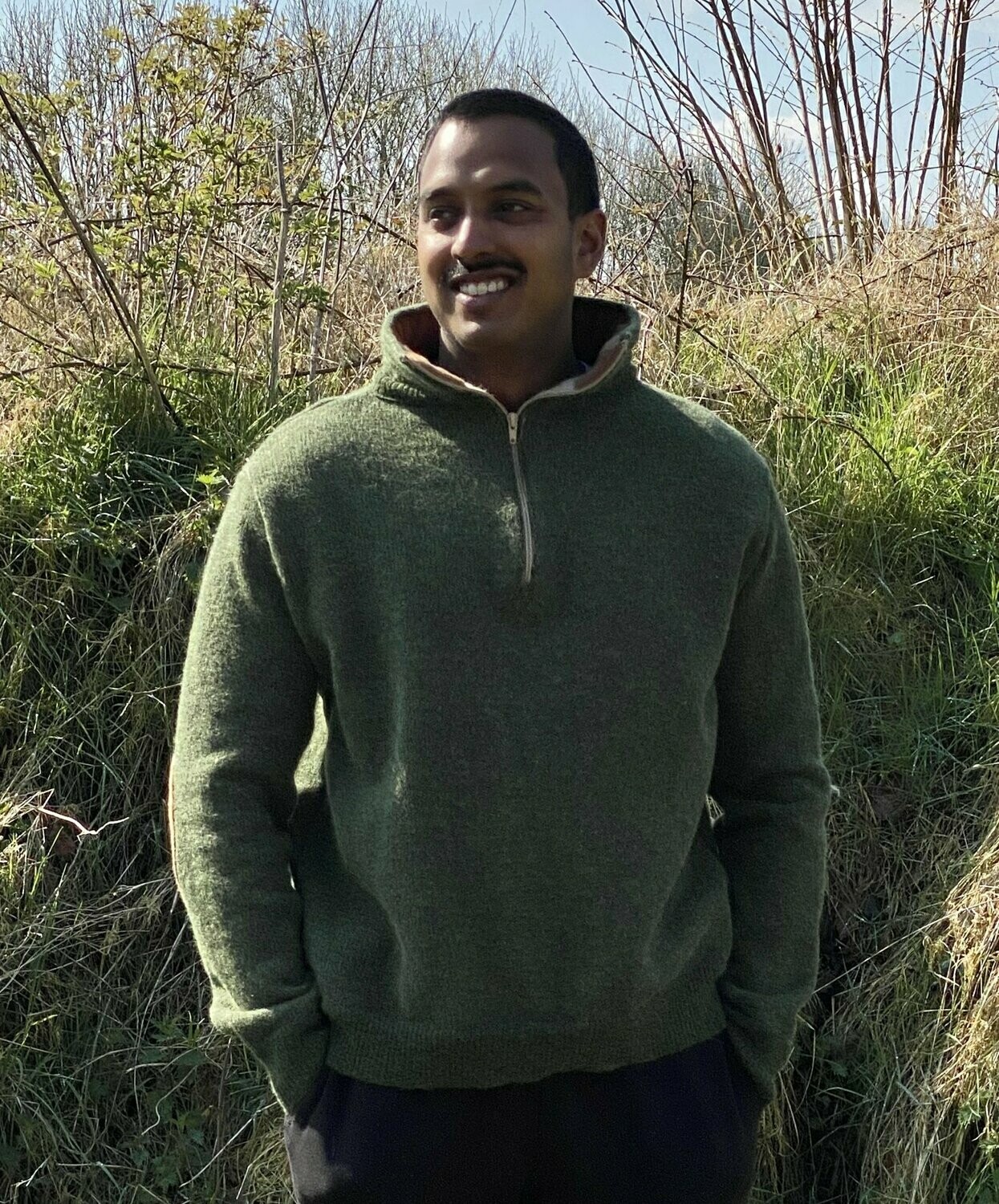 EXMOOR RANGER ALPACA ZIPPER SWEATER