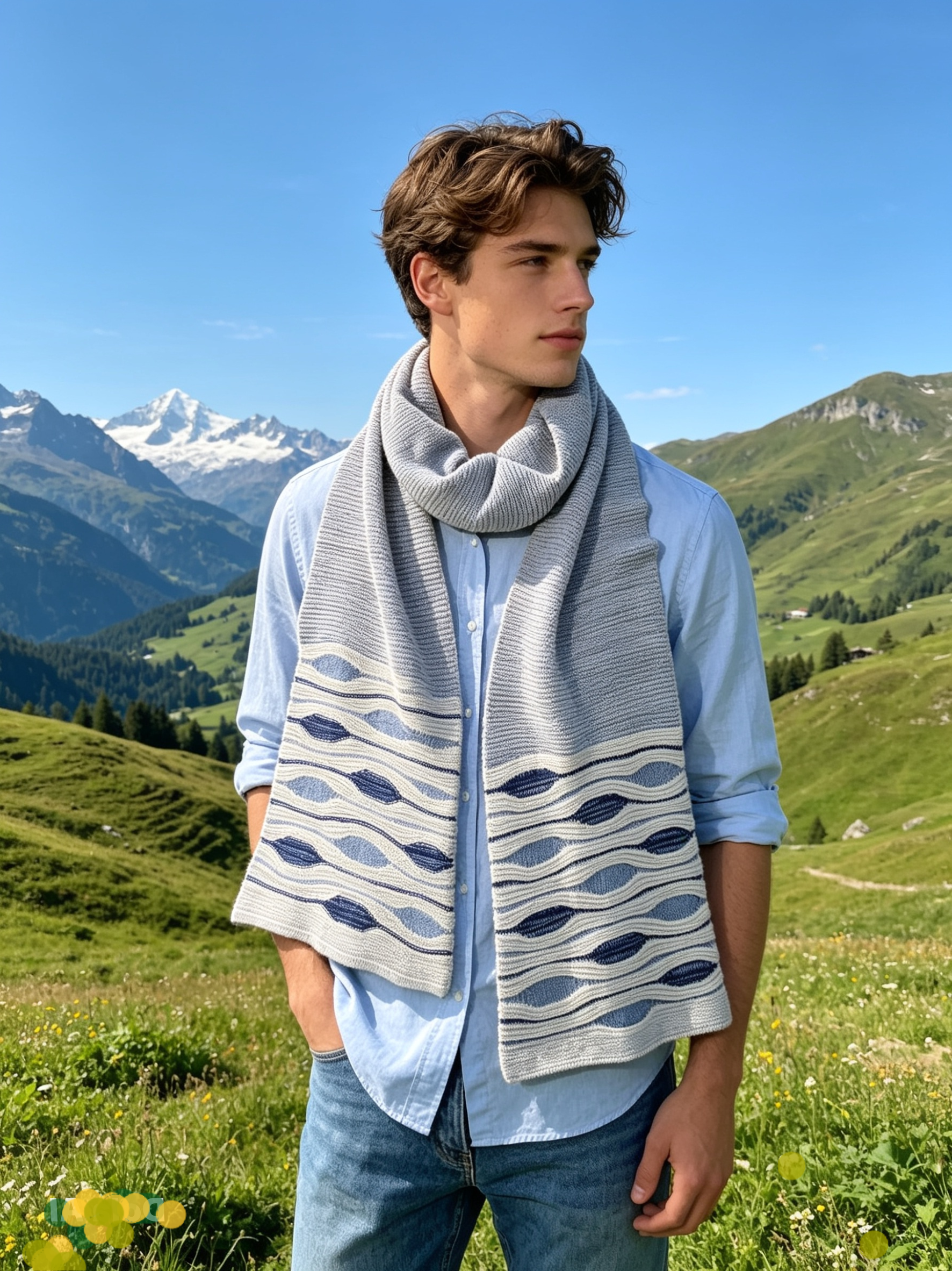 ROYAL ALPACA WATER SCARF