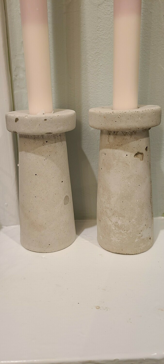 Tall Concrete Candle Holder