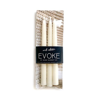 Skinny Tapered Candles - Xmas Wht