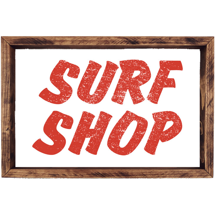 Surf Shop Wood Sign