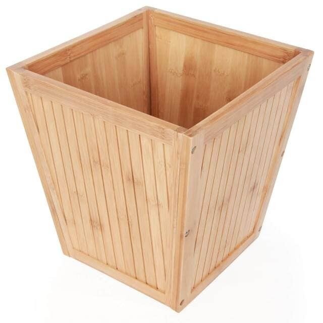 Bamboo Trash Waste Basket