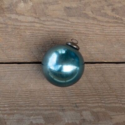 Antique Shiny Blue Kyanite Glass Ball Ornament 