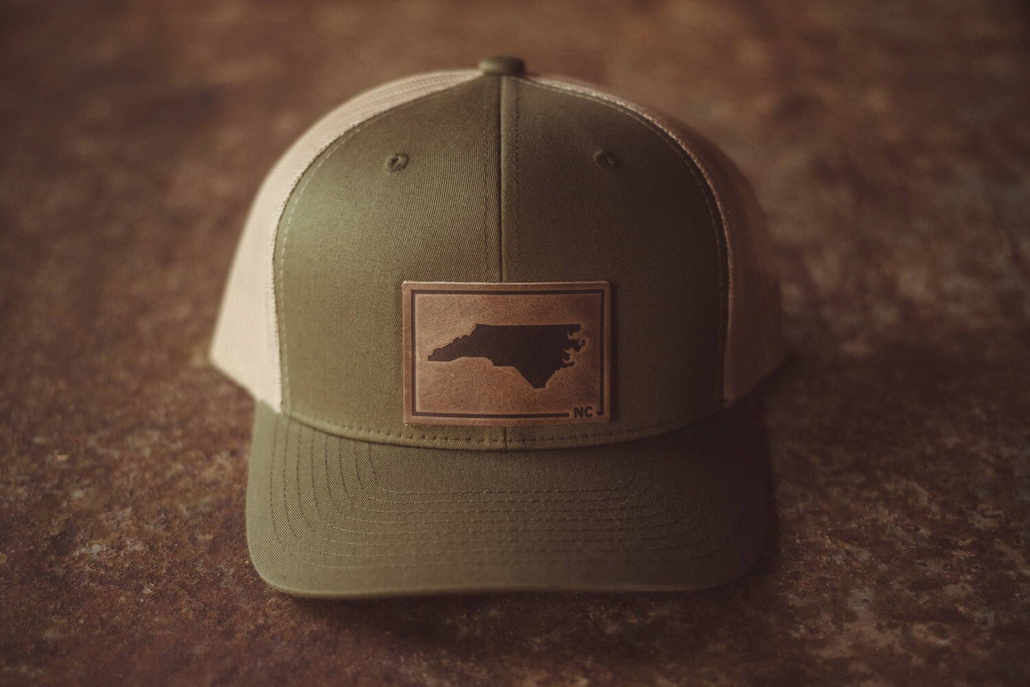 Leather NC State Hat