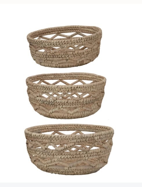 Round Diamond Woven Baskets