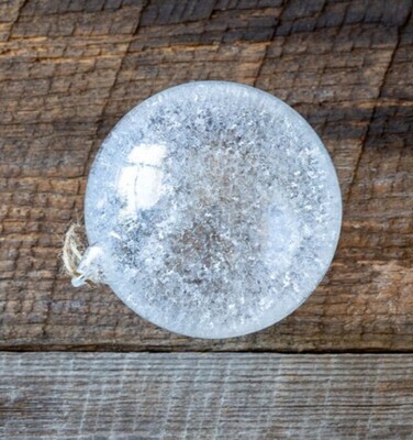 Frosted Glass Ball Ornament - Medium