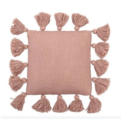 Pink Pillow w Tassels
