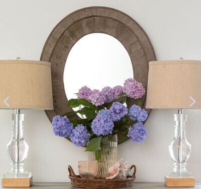 Wooden Oval Mirror 28x32