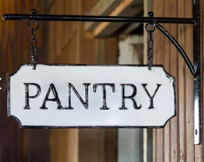 Metal Pantry Sign 