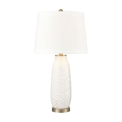 Bynum Feather Table Lamp - Wht