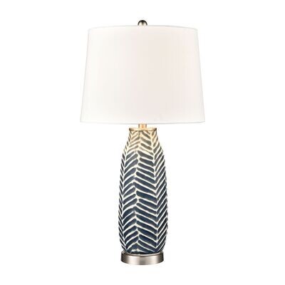 Bynum Feather Table Lamp - Navy