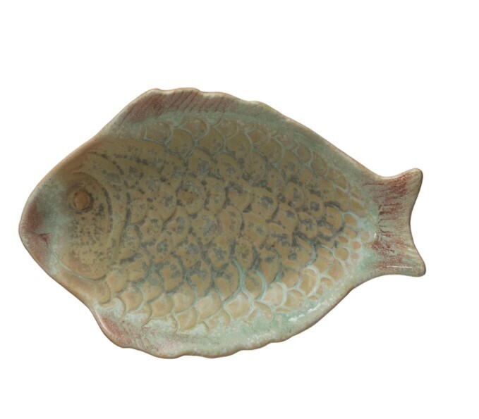 Stoneware Fish w Glaze