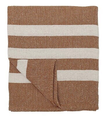 Rust Color Recycled Cotton Throw