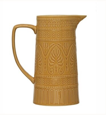 Rustic Yellow Pitcher