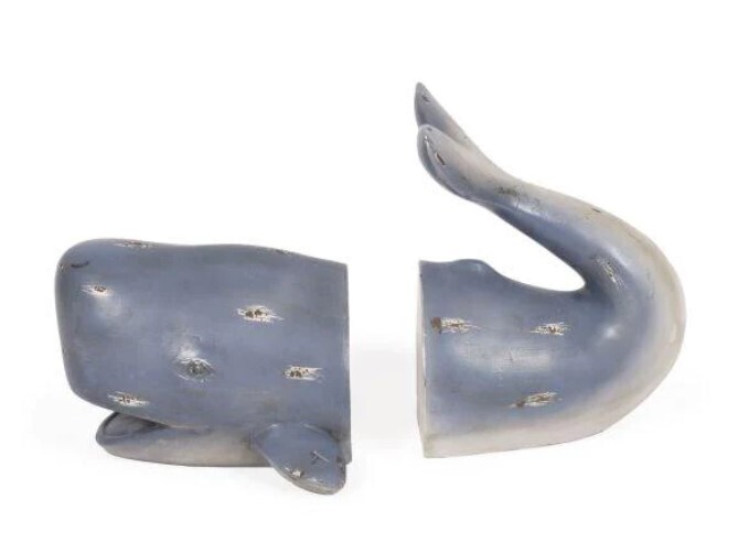 Whale Book ends - Blue