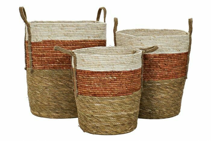 Set de 3 cestas de fibra 004