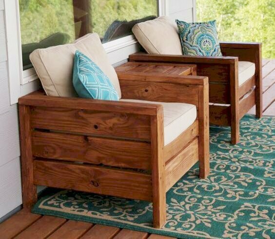 Sillon de madera para exterior 009