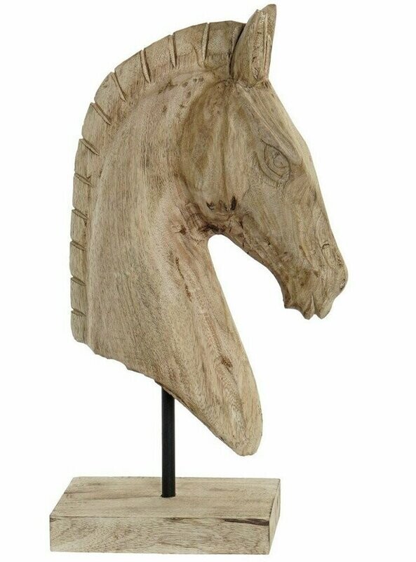 Cabeza de caballo tallado