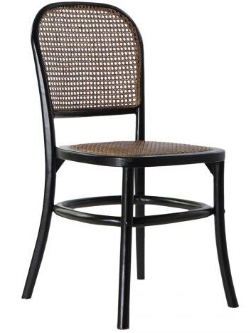 Silla de madera y ratan 023