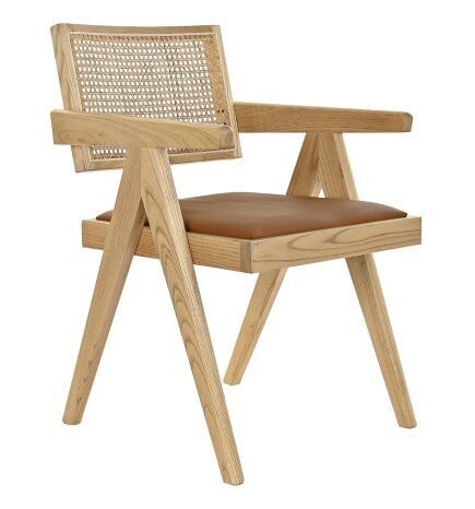 Silla de olmo y ratán 012