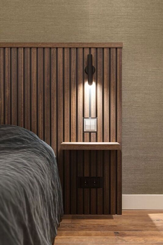 Cabecero tipo panel de madera 012