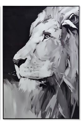 Lienzo perfil león