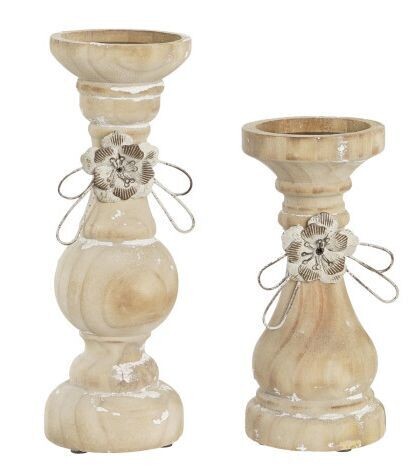 Portavela de madera