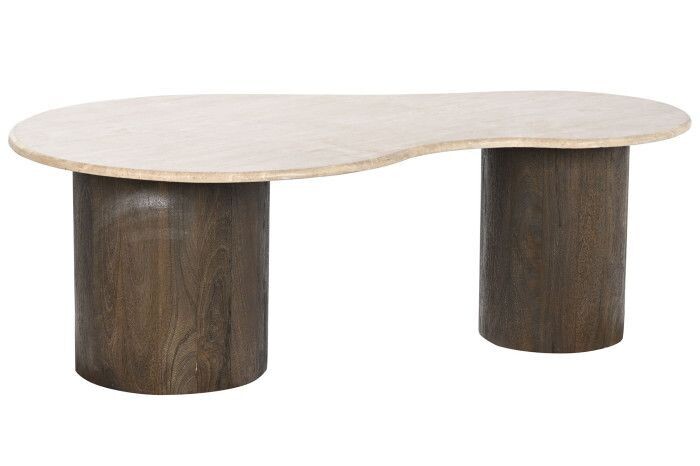 Mesa de centro de mango y piedra 016