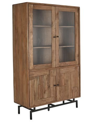 Vitrina de cristal y madera  028